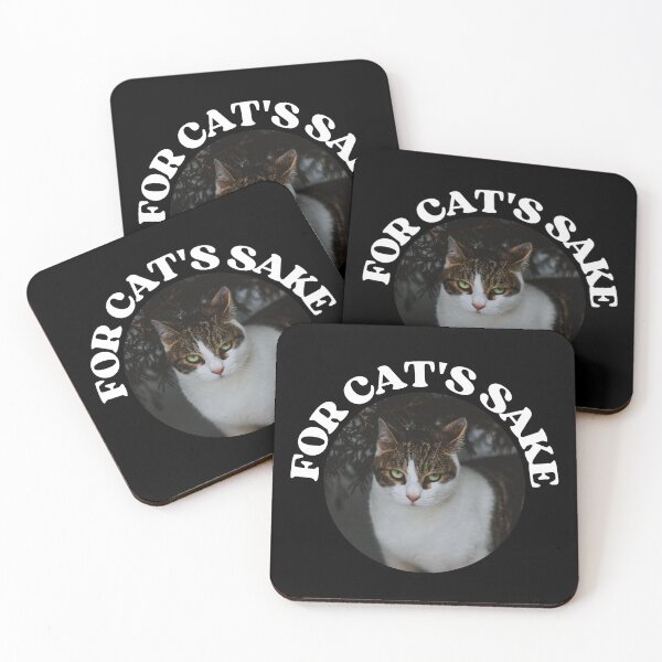 Item preview, FOR CATS SAKE - Funny Cat Pictures with Captions and Cat Sayings designed and sold by FunnyCatsFam.