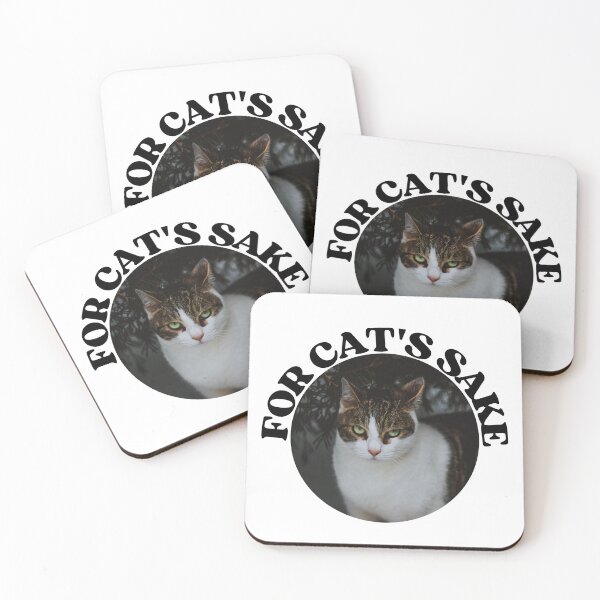 Item preview, FOR CATS SAKE - Funny Cat Pictures with Captions and Cat Sayings designed and sold by FunnyCatsFam.