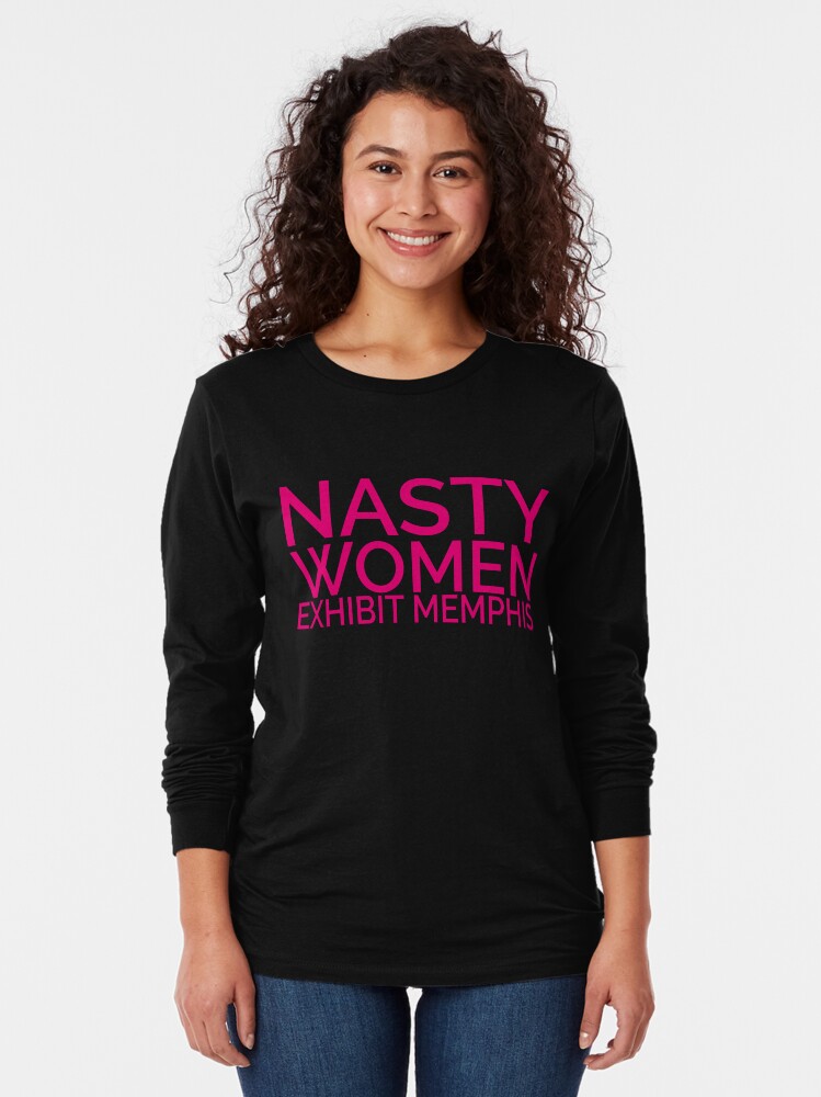 Thumbnail 2 of 5, Long Sleeve T-Shirt, Nasty Women Exhibit Memphis designed and sold by pukachelle.