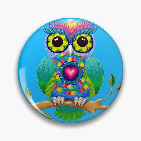 Item preview, Owl with Sunflower Eyes designed and sold by Soozie Wray.