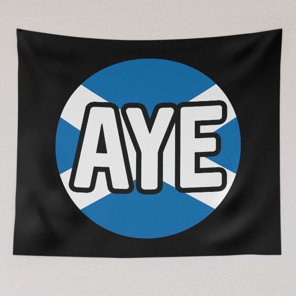 Item preview, AYE, Scottish Independence Saltire Flag Circle Design designed and sold by MacPean.