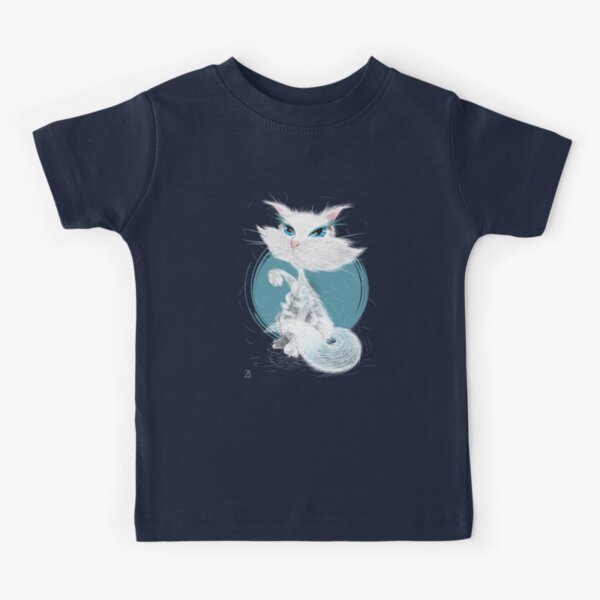 Catarday Night - White Cat Kids T-Shirt