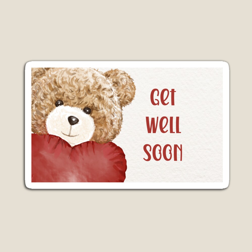 Get well soon bear - Get Well Soon - Sticker