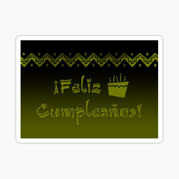 arriba feliz cumpleanos Pegatina