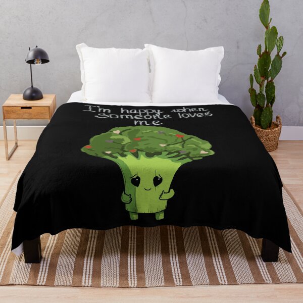 Item preview, I'm happy when someone loves me broccoli funny art designed and sold by BigFatMistake.