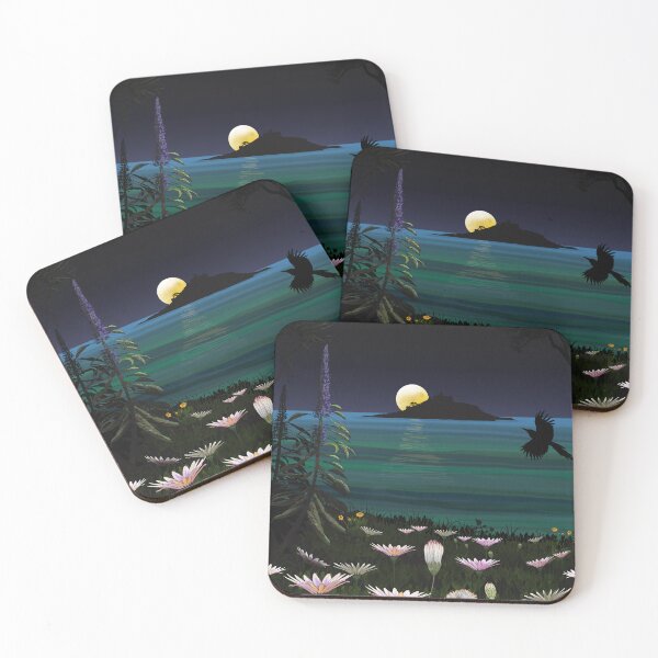 Item preview, Full Moon over St Michael's Mount, Cornwall designed and sold by WildBirdArt.