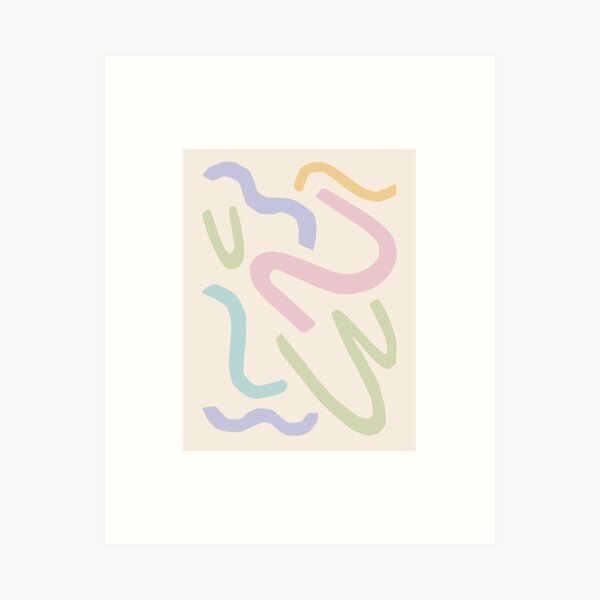 Item preview, Danish Pastel Abstract Art designed and sold by fempreneurco.