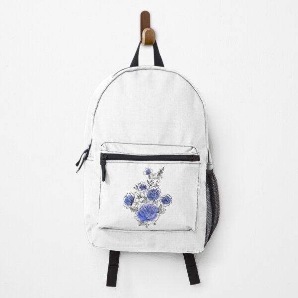 Item preview, blue colored roses print designed and sold by MidnightArts1.