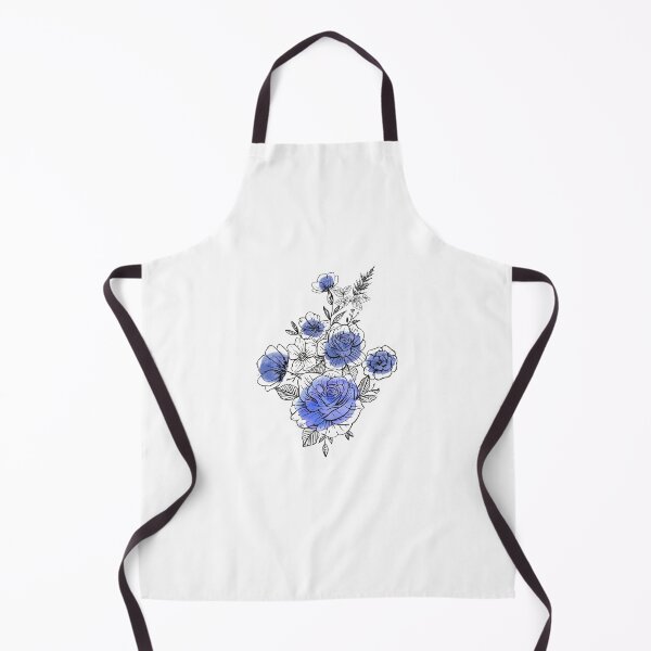 Item preview, blue colored roses print designed and sold by MidnightArts1.