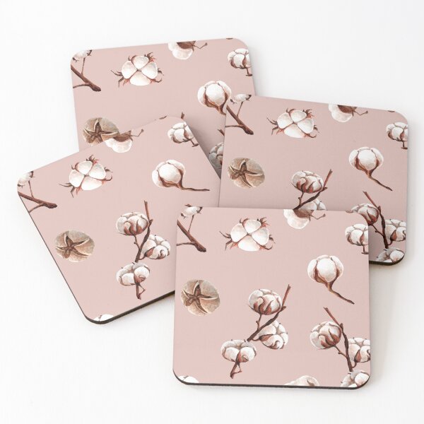 Item preview, Cotton bolls watercolor seamless pattern designed and sold by HrunManun.