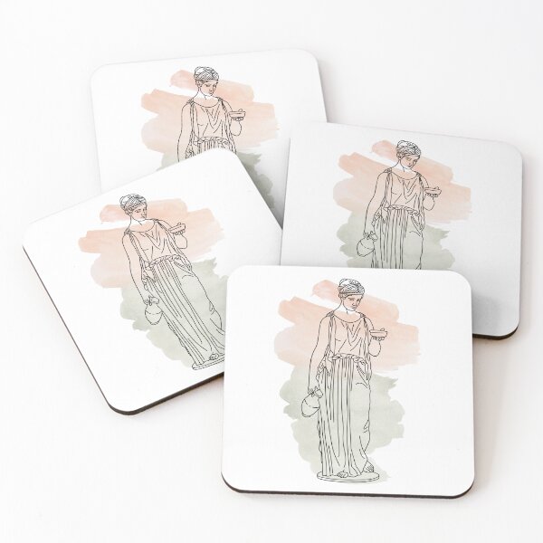 Item preview, Abstract Hebe Watercolor Line Art Print | Light Academia designed and sold by forkmuddies.
