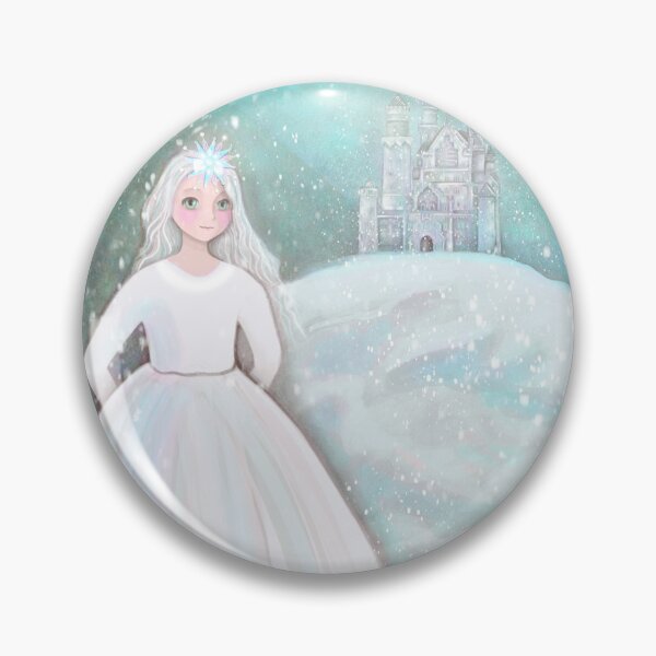 Item preview, beautiful ice queen in front of her ice castle  designed and sold by trudette.