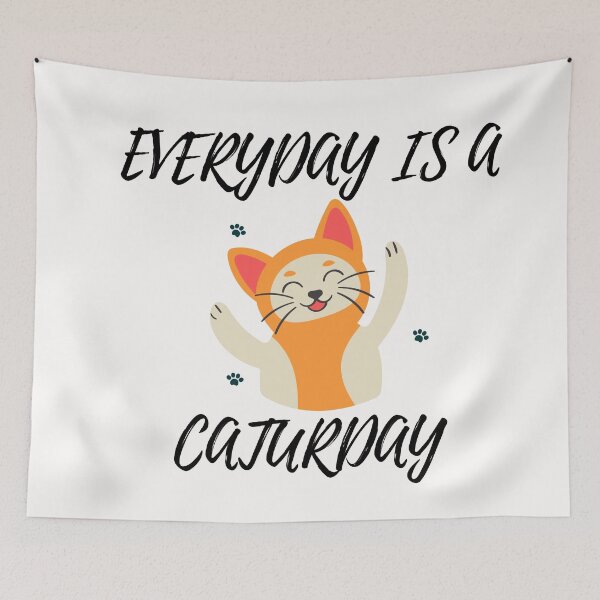 Item preview, Everyday Is Caturday designed and sold by Artpawsy.