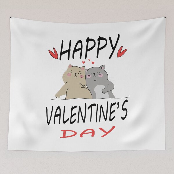 Item preview, Valentine's Day with cats designed and sold by tomanuto.