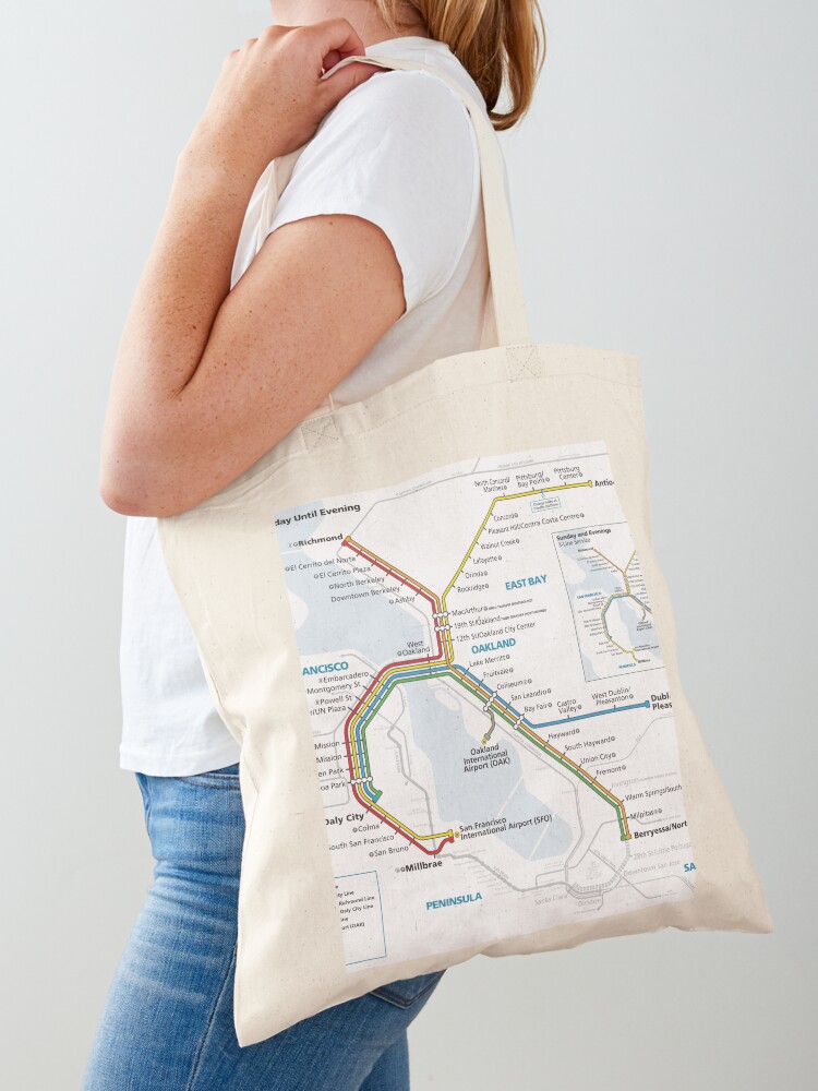 BART Map - Bay Area Rapid Transit Map 2021 Tote Bag for Sale by