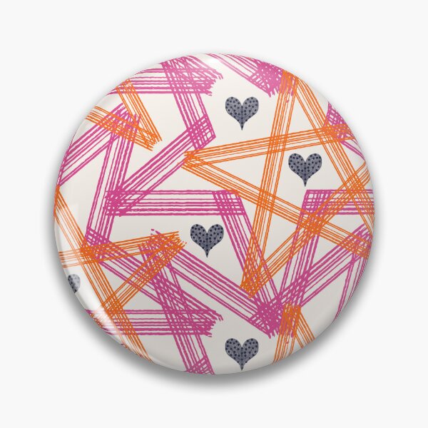 Item preview, Geometric hearts and stars enlarged abstract pattern doodle designed and sold by Melanie-Palmer.