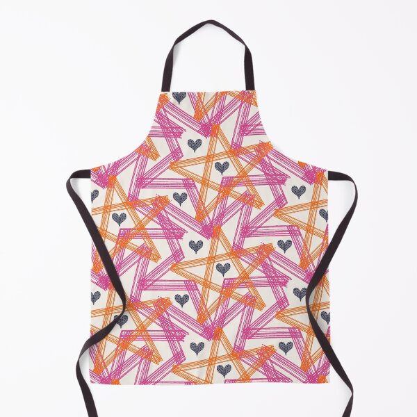 Item preview, Geometric hearts and stars enlarged abstract pattern doodle designed and sold by Melanie-Palmer.