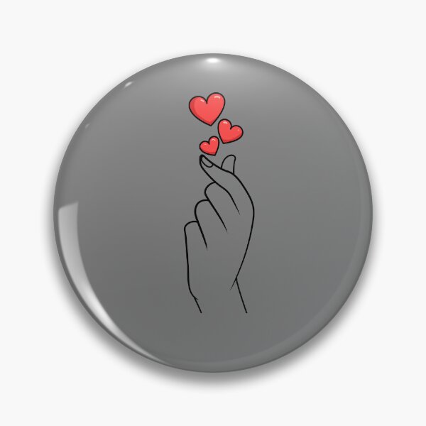 Item preview, K-Pop KDrama Finger Heart Pocket Korean K Pop Finger Heart Gear designed and sold by DynamicDesign.