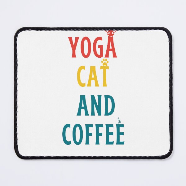 Item preview, Yoga Cat And Coffee designed and sold by behappysiempre.