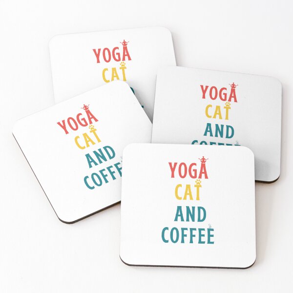 Item preview, Yoga Cat And Coffee designed and sold by behappysiempre.