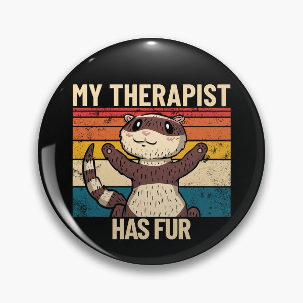 Artikelvorschau, My Therapist Has Fur Retro Pet Ferret Gear entworfen und verkauft von DynamicDesign.