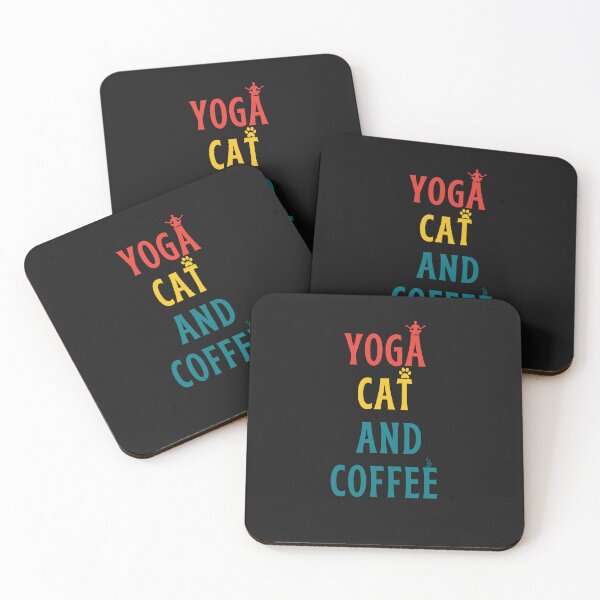 Item preview, Yoga Cat And Coffee designed and sold by behappysiempre.