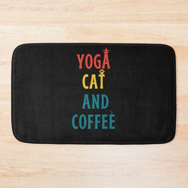 Item preview, Yoga Cat And Coffee designed and sold by behappysiempre.