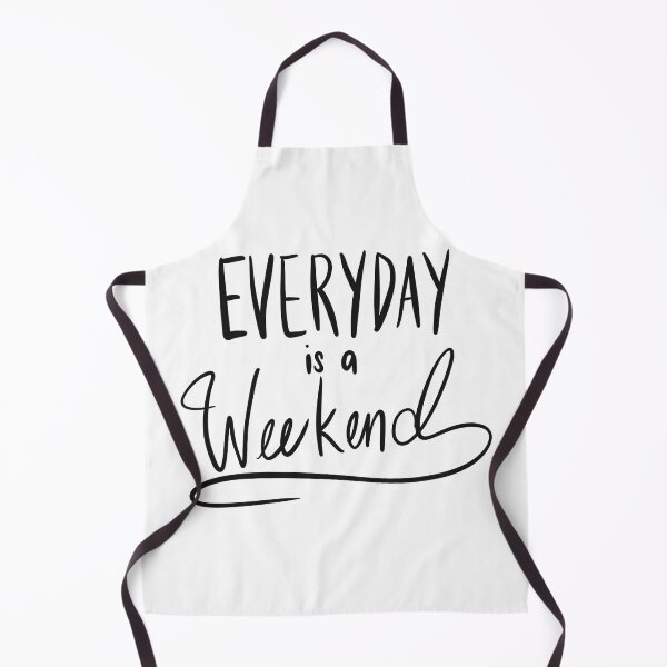 Item preview, Everyday Is A Weekend Black Simple Art Print designed and sold by lineartdesigns.