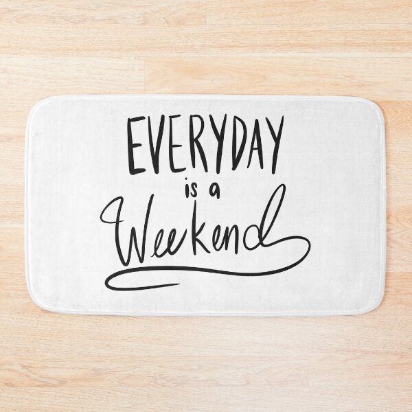 Item preview, Everyday Is A Weekend Black Simple Art Print designed and sold by lineartdesigns.