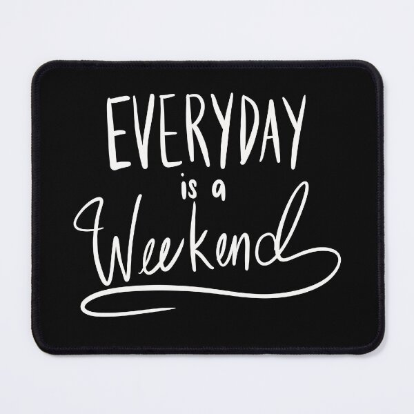 Item preview, Everyday Is A Weekend White Simple Art Print designed and sold by lineartdesigns.