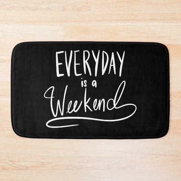Item preview, Everyday Is A Weekend White Simple Art Print designed and sold by lineartdesigns.