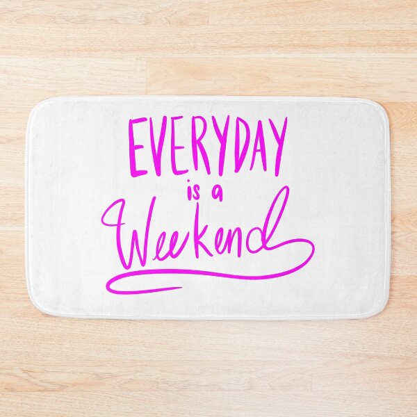Item preview, Everyday Is A Weekend Pink Simple Art Print designed and sold by lineartdesigns.