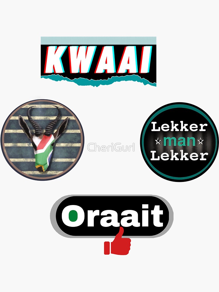 "Afrikaans sticker pack 2 and pattern design" Sticker for Sale by