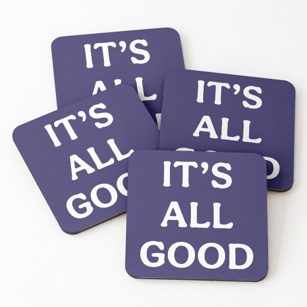 Item preview, Its All Good (White Navy Blue) designed and sold by ToluaPrints.