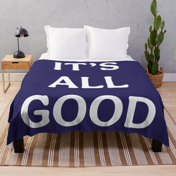Item preview, Its All Good (White Navy Blue) designed and sold by ToluaPrints.