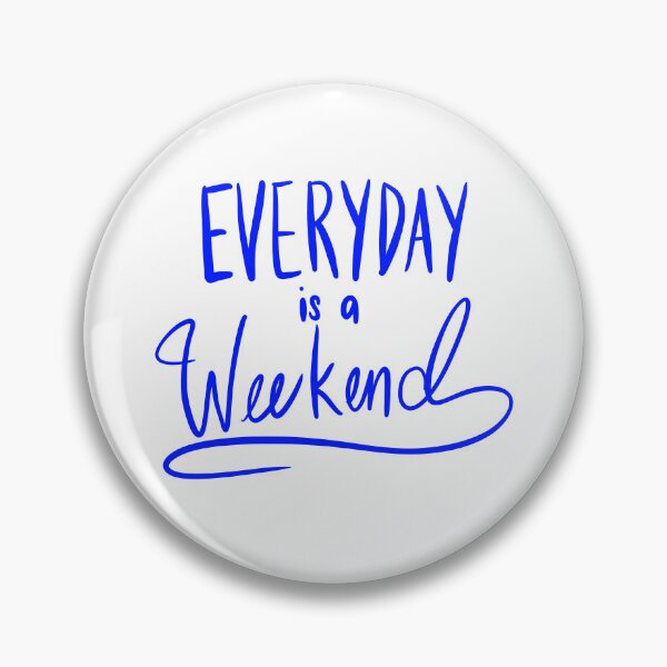 Artikelvorschau, Everyday Is A Weekend Blue Simple Art Print entworfen und verkauft von lineartdesigns.