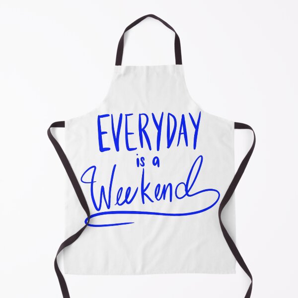 Item preview, Everyday Is A Weekend Blue Simple Art Print designed and sold by lineartdesigns.