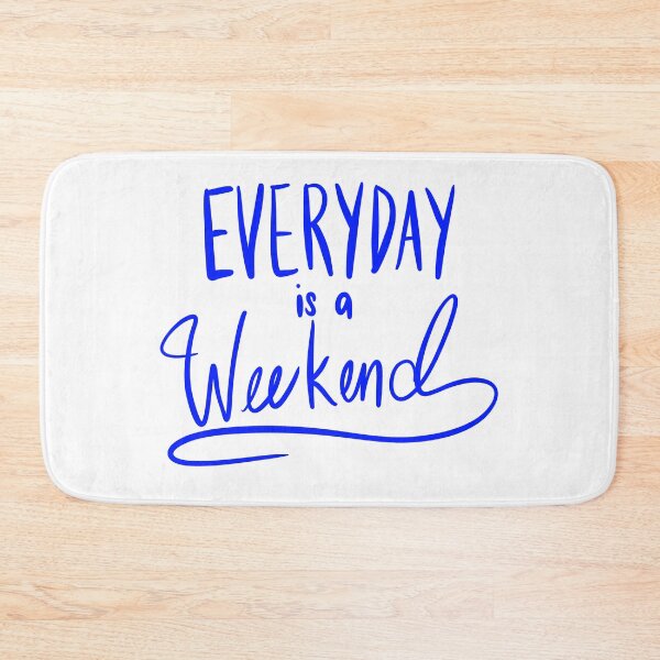 Item preview, Everyday Is A Weekend Blue Simple Art Print designed and sold by lineartdesigns.