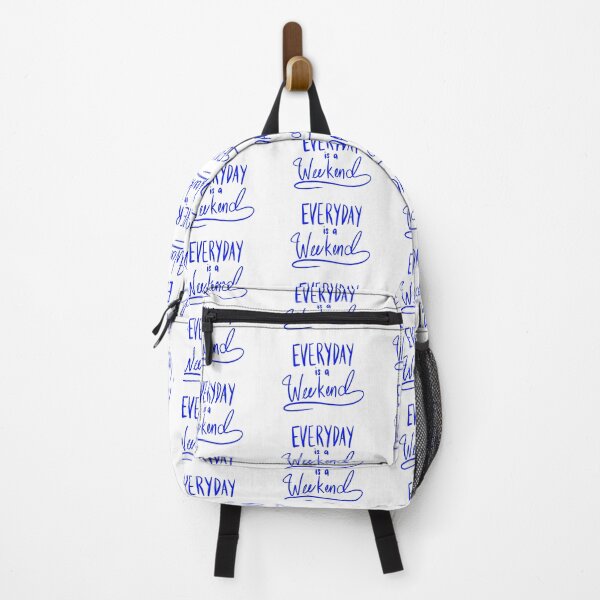 Item preview, Everyday Is A Weekend Blue Simple Art Print designed and sold by lineartdesigns.