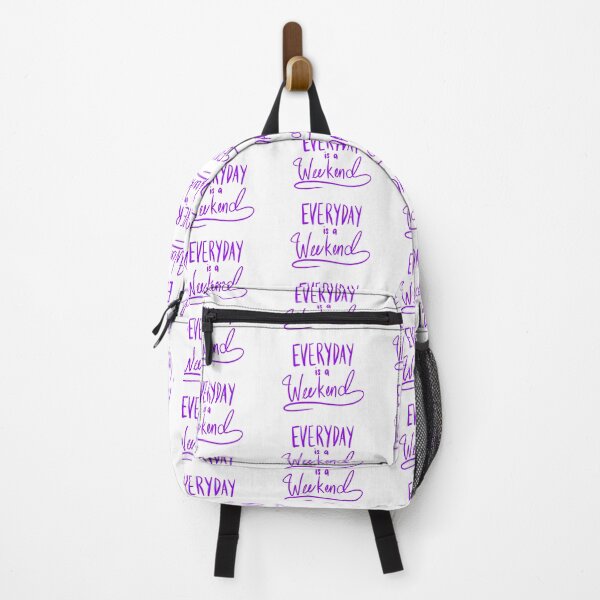Item preview, Everyday Is A Weekend Purple Simple Art Print designed and sold by lineartdesigns.