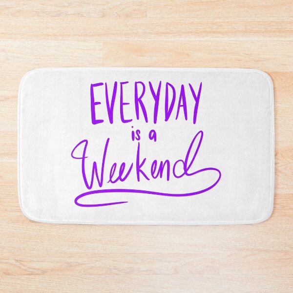 Item preview, Everyday Is A Weekend Purple Simple Art Print designed and sold by lineartdesigns.