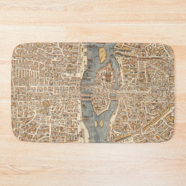 Item preview, Map Print of Paris by Truschet and Hoyau, c. 1550s AD. designed and sold by vintagemapstore.