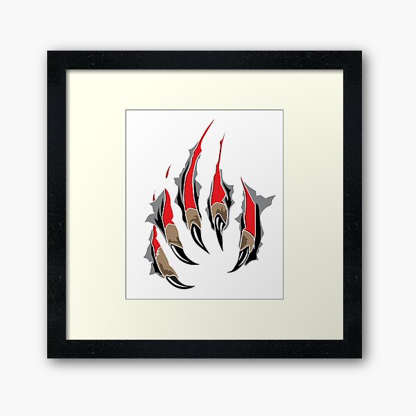 tiger claw Framed Art Print