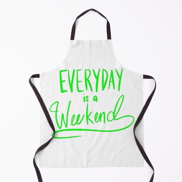 Item preview, Everyday Is A Weekend Green Simple Art Print designed and sold by lineartdesigns.