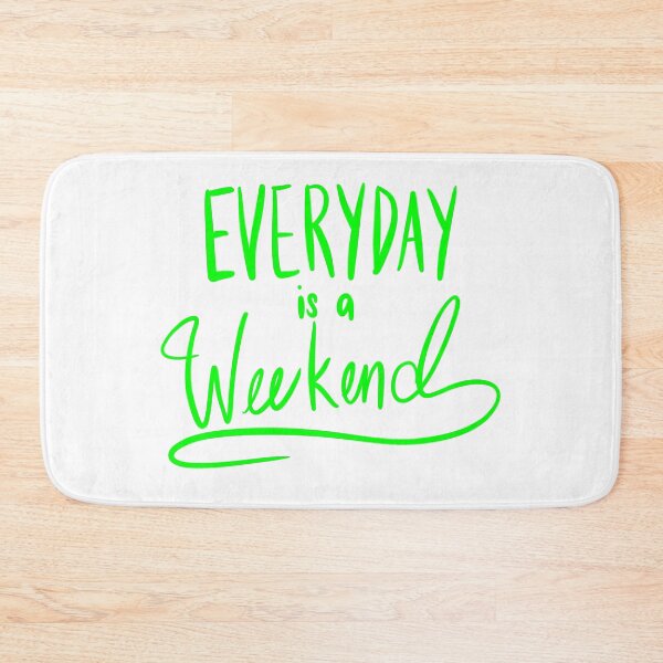 Item preview, Everyday Is A Weekend Green Simple Art Print designed and sold by lineartdesigns.