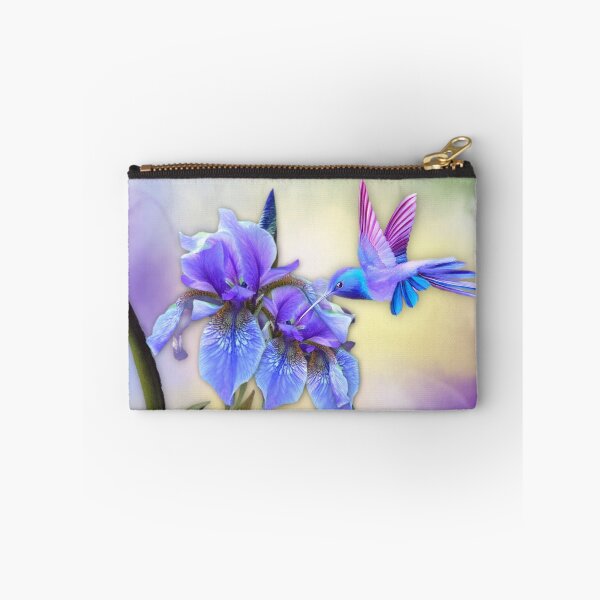 Item preview, Hummingbird on Blue/Purple Iris designed and sold by MoragBates.