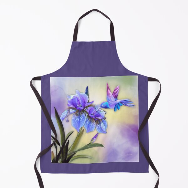 Item preview, Hummingbird on Blue/Purple Iris designed and sold by MoragBates.