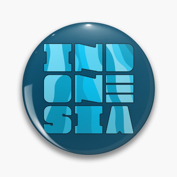 Item preview, Indonesia Text Art Abstract Waterfall Blue designed and sold by cashewdays.