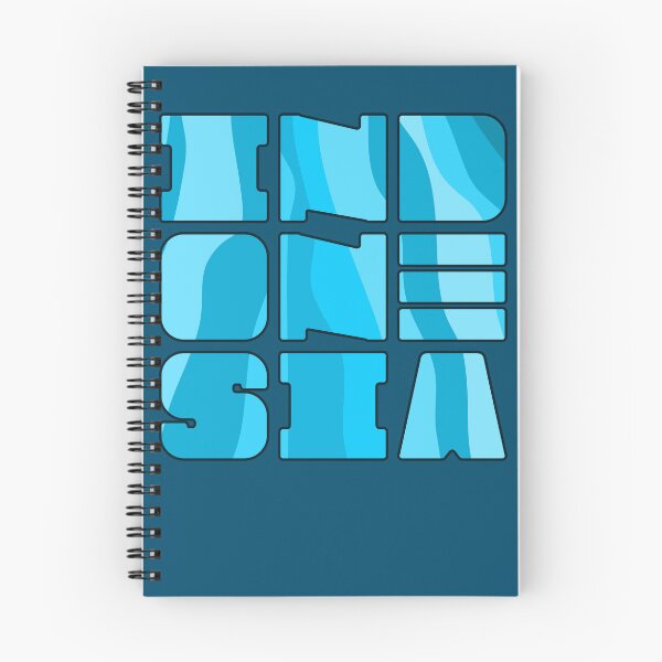 Item preview, Indonesia Text Art Abstract Waterfall Blue designed and sold by cashewdays.