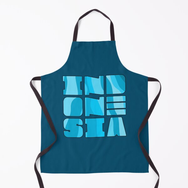 Item preview, Indonesia Text Art Abstract Waterfall Blue designed and sold by cashewdays.